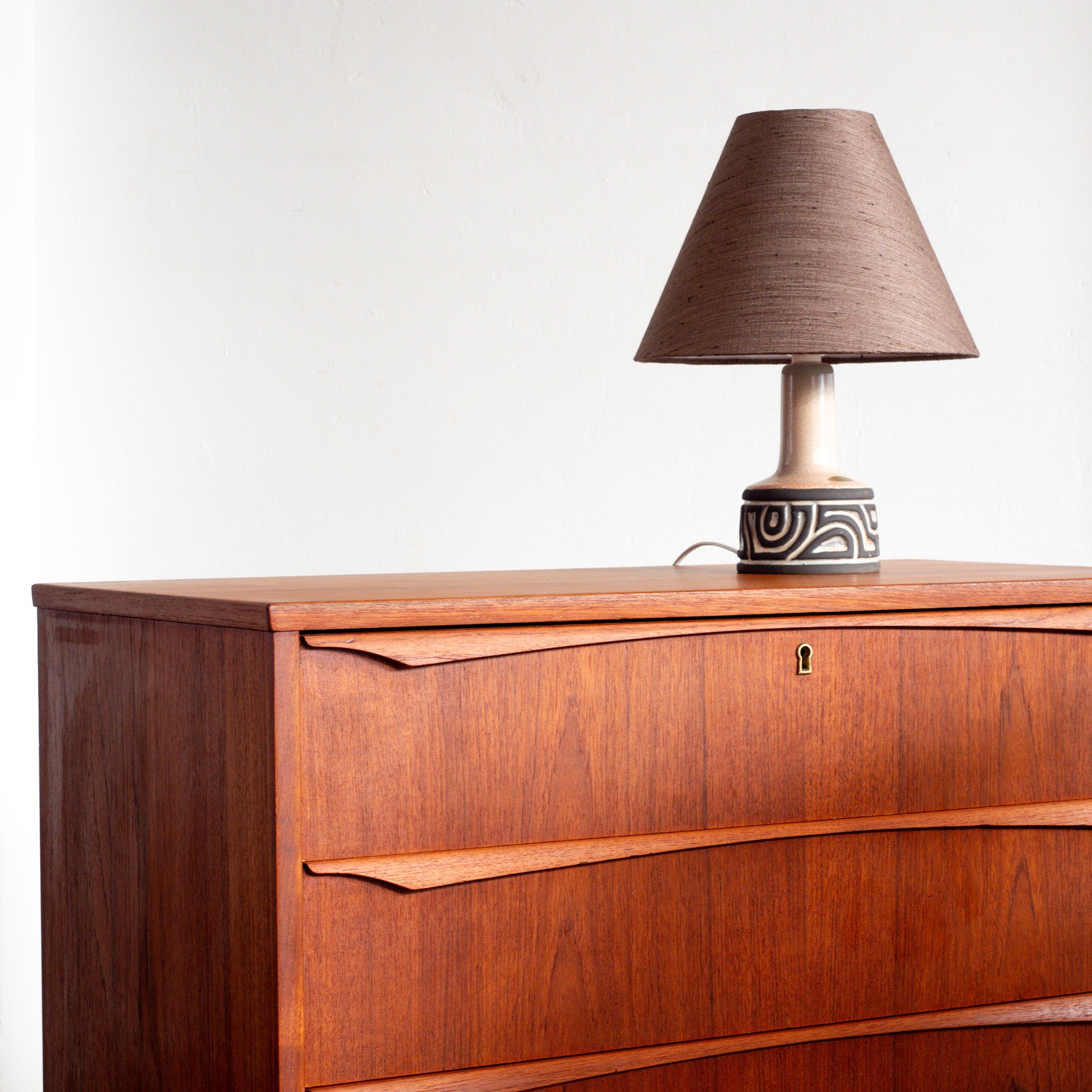 Danish Bedside Teak grain