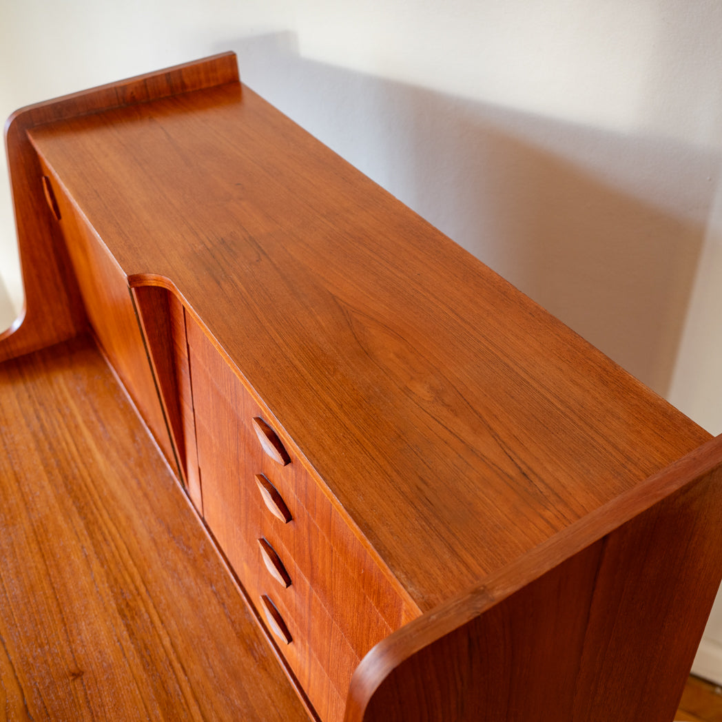 Danish Teak Secretary Top Detail